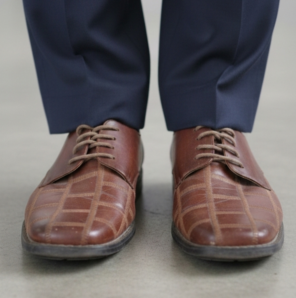 Vintage Men's Brown Leather Dress Shoes Sz9.5